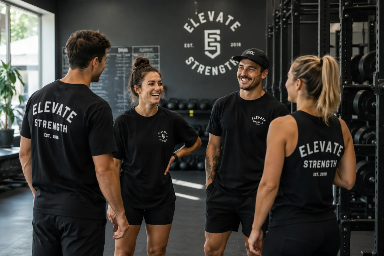 Custom gym and fitness apparel printed by Screenlab — branded tees, tanks and hoodies for studios and gyms