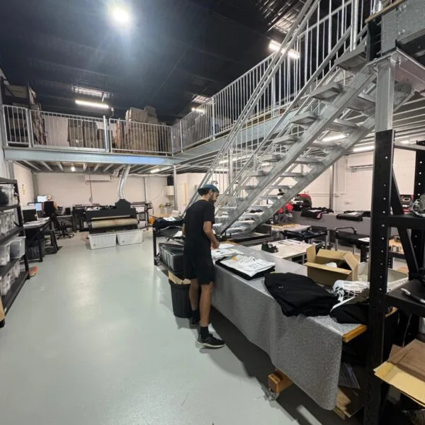 The mezzanine level above Screenlab's Gold Coast production floor
